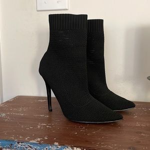 High heel booties